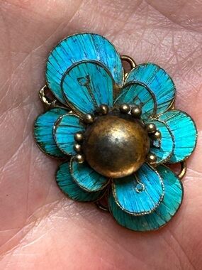 Vintage Monarch Butterfly Flower Necklace